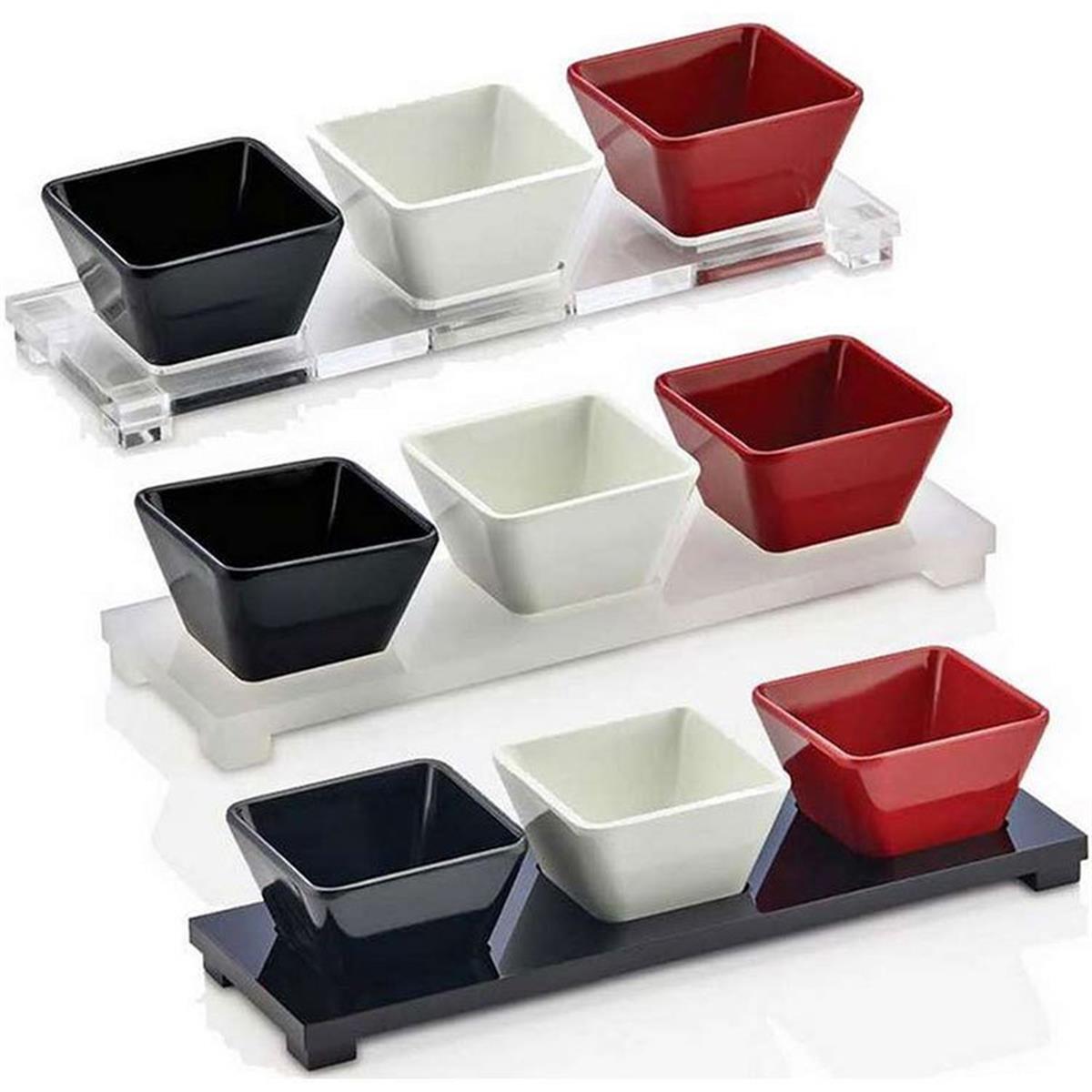 Biradlı Açık Büfe Kare Standlı Sosluk TakımıMelaminBiradlıAçık Büfe Kare Standlı Sosluk Takımı