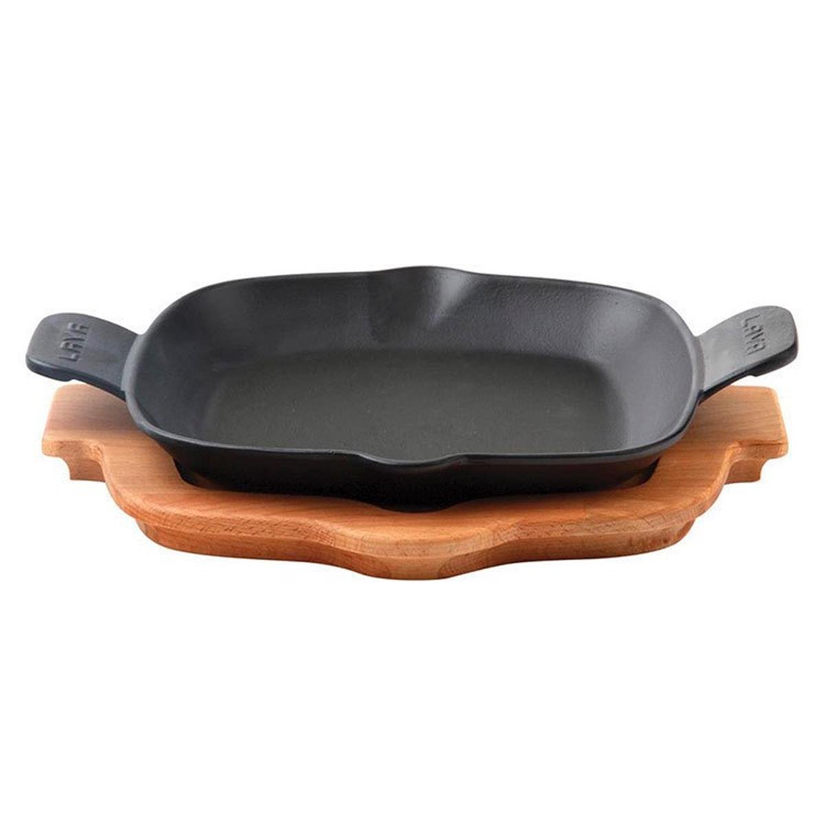 Lava Ahşap Altlıklı Döküm Demir Kızartma Tavası 26x26 cmKızartma TavalarıLavaAhşap Altlıklı Döküm Demir Kızartma Tavası