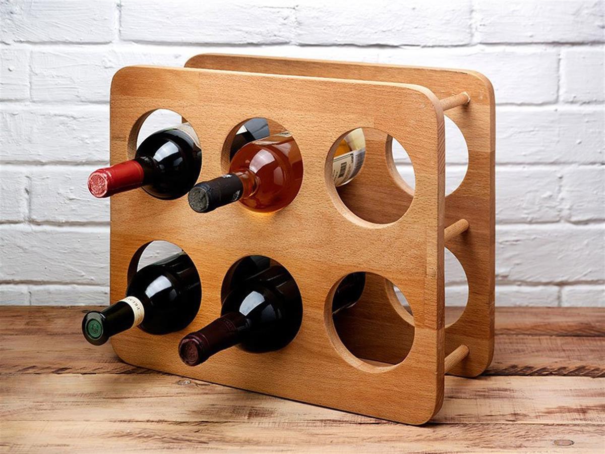 Lava Ahşap Şaraplık, İroko Ağacı 33x40 cmŞişe - Şarap Stantları ve ShakerlarLavaAhşap Şaraplık