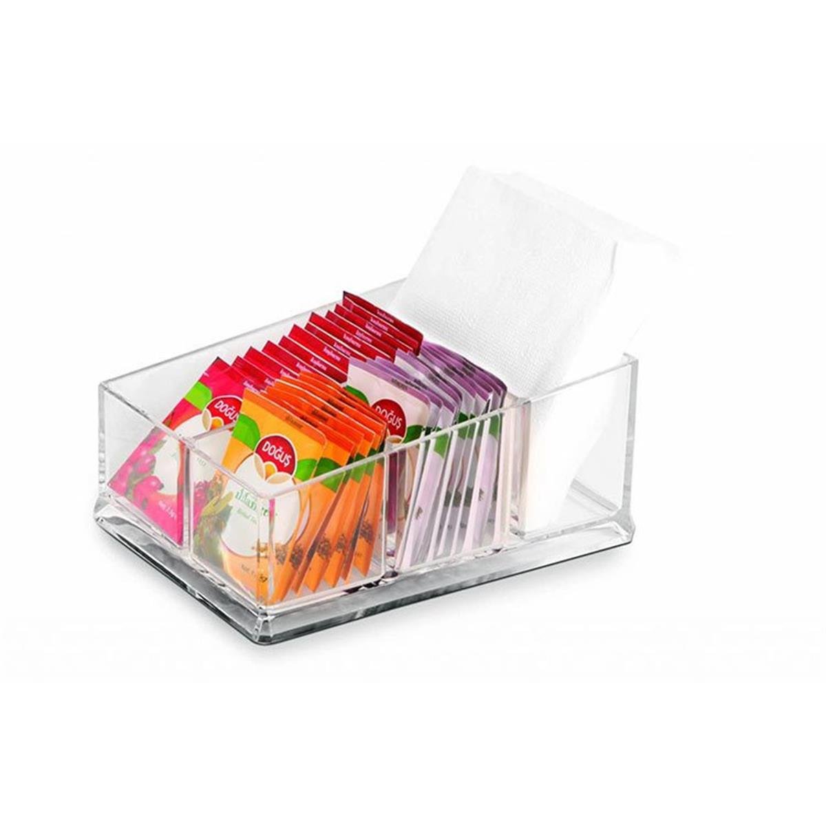 Kapp Akrilik Poşet Çay StandıBar Lastiği Konteyner ve SosluklarKappAkrilik Poşet Çay Standı