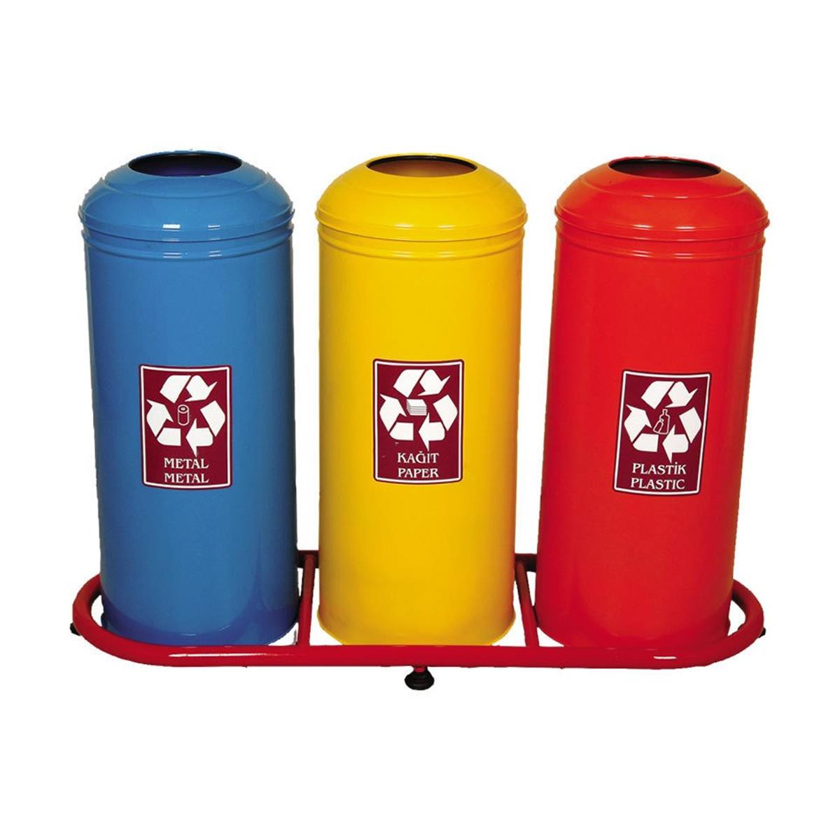 Toros Metal Atık Kutusu Standı BoyalıGeri DönüşümToros MetalAtık Kutusu Standı Boyalı
