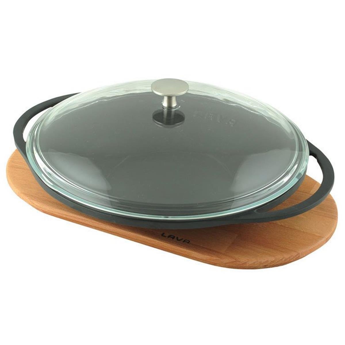 Lava Cam Kapaklı Döküm Demir Sac Kavurma Tavası 28 cmDöküm TavalarLavaCam Kapaklı Döküm Demir Sac Kavurma Tavası