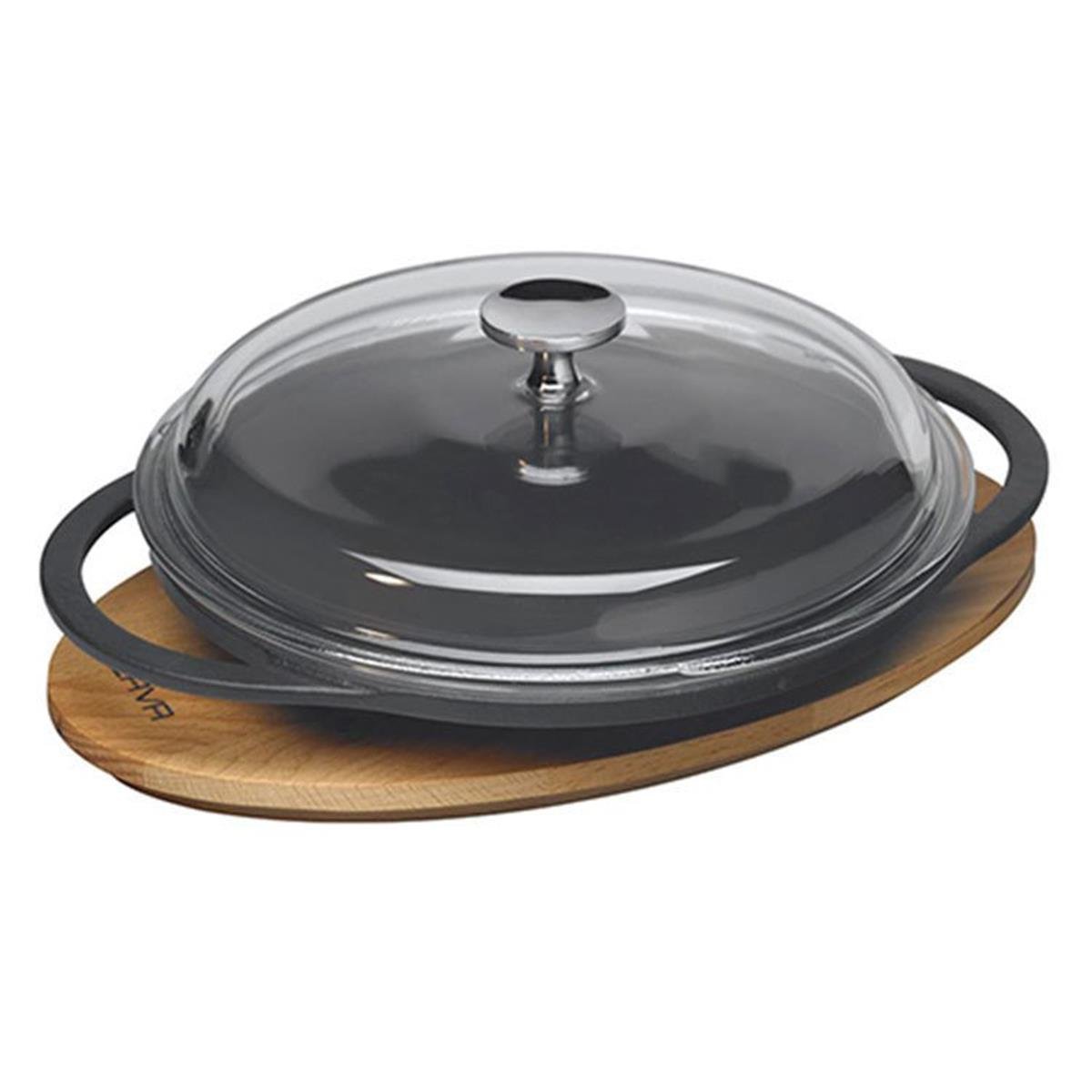 Lava Cam Kapaklı Döküm Demir Sac Kavurma Tavası Çap (Ø) 20 cmSac TavalarLavaCam Kapaklı Döküm Demir Sac Kavurma Tavası