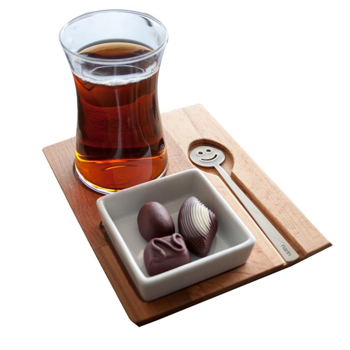 Narin | Dikdörtgen Ahşap Çay SunumlukÇay Kahve SetleriNarinDikdörtgen Ahşap Çay Sunumluk