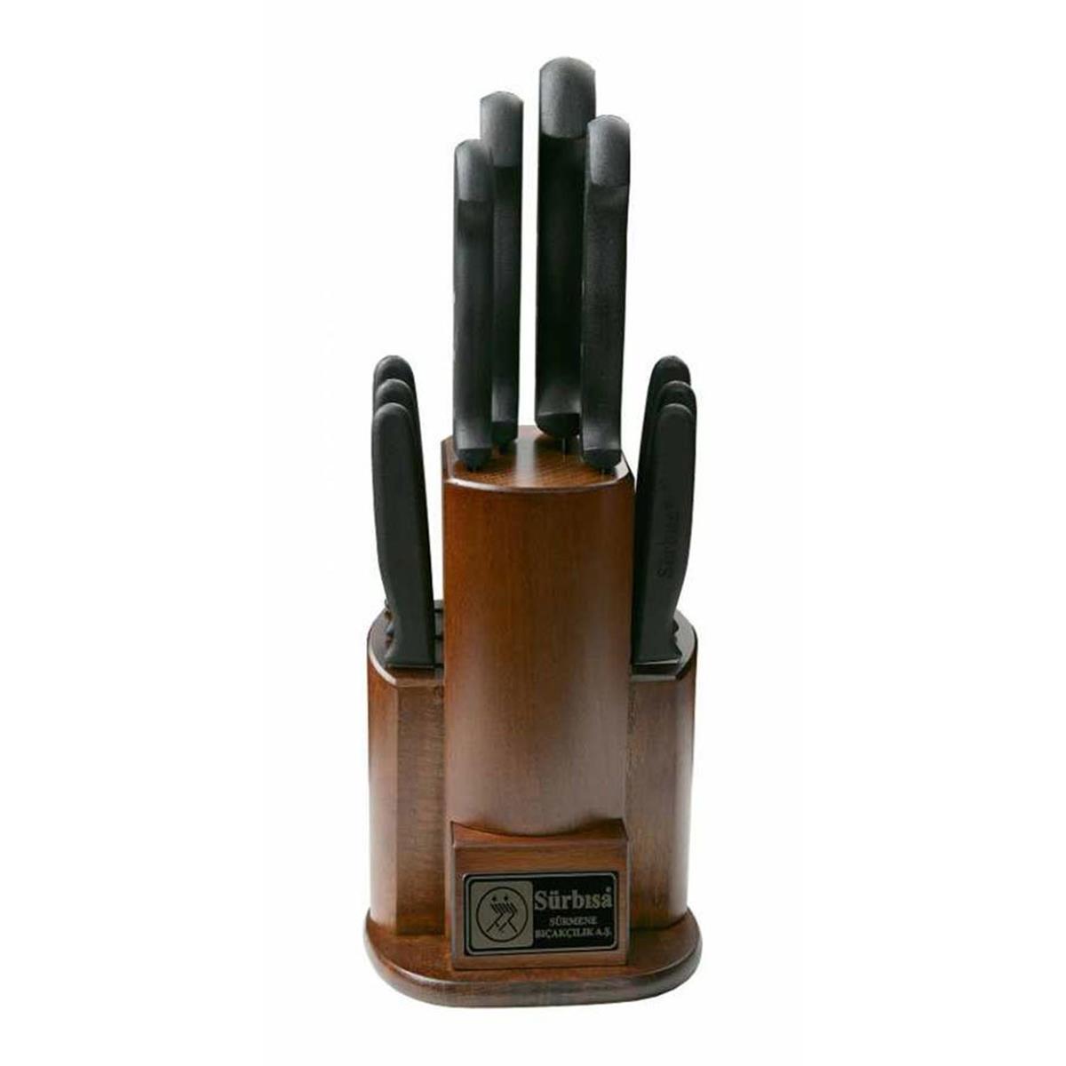 Sürbisa Eskitme Ahşaplı Mutfak Bıçak SetiBıçak TakımlarıSürbisaEskitme Ahşaplı Mutfak Bıçak Seti