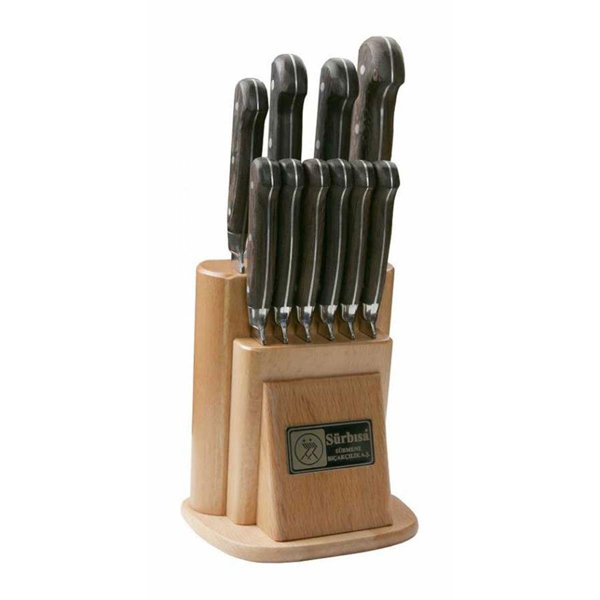 Sürbisa Naturel Ahşaplı Mutfak Bıçak SetiBıçak TakımlarıSürbisaNaturel Ahşaplı Mutfak Bıçak Seti