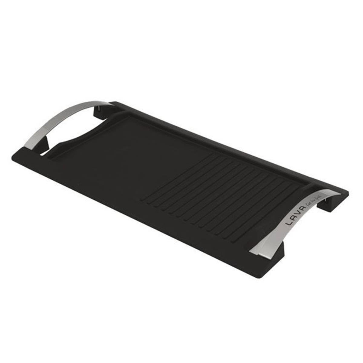 Lava Paslanmaz Metal Kulplu Griddle/Grill Tava, Hibritli 48x26 cmIzgara TavalarıLavaPaslanmaz Metal Kulplu Tava, Hibritli