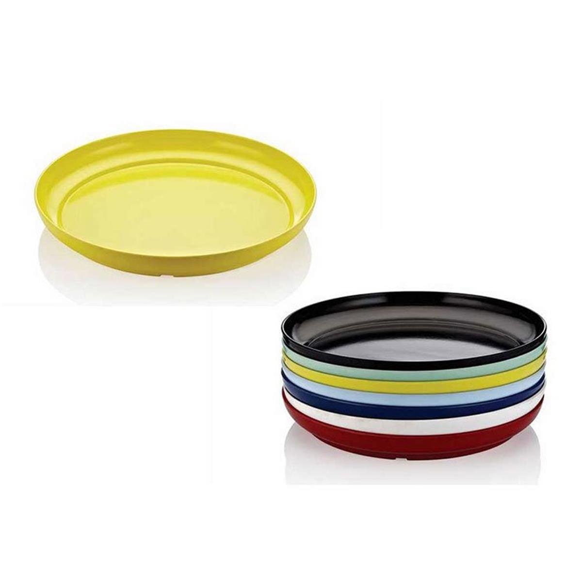 Biradlı Renkli Melamin Yuvarlak Tabak 39x5 cmMelaminBiradlıRenkli Melamin Yuvarlak Tabak