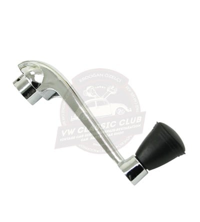Jopex Window Winder Handle Chrome with Black Knob