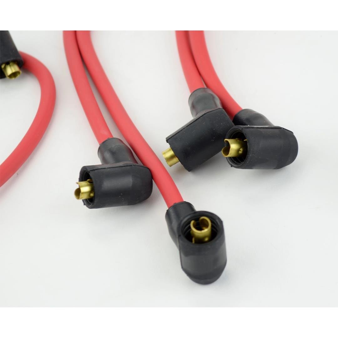 Ignation Cable Wire Set Red Spark Plug Cable Set Red 90 Degree B3-5202-3 and parts for VW - Volkswagen Beetle, Karmann Ghia, T1 Bus and T2 Minivan