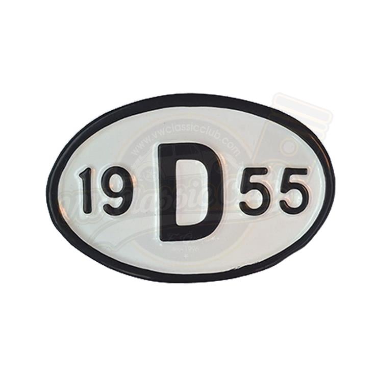 Rear Year Plate 19D55 (1955)