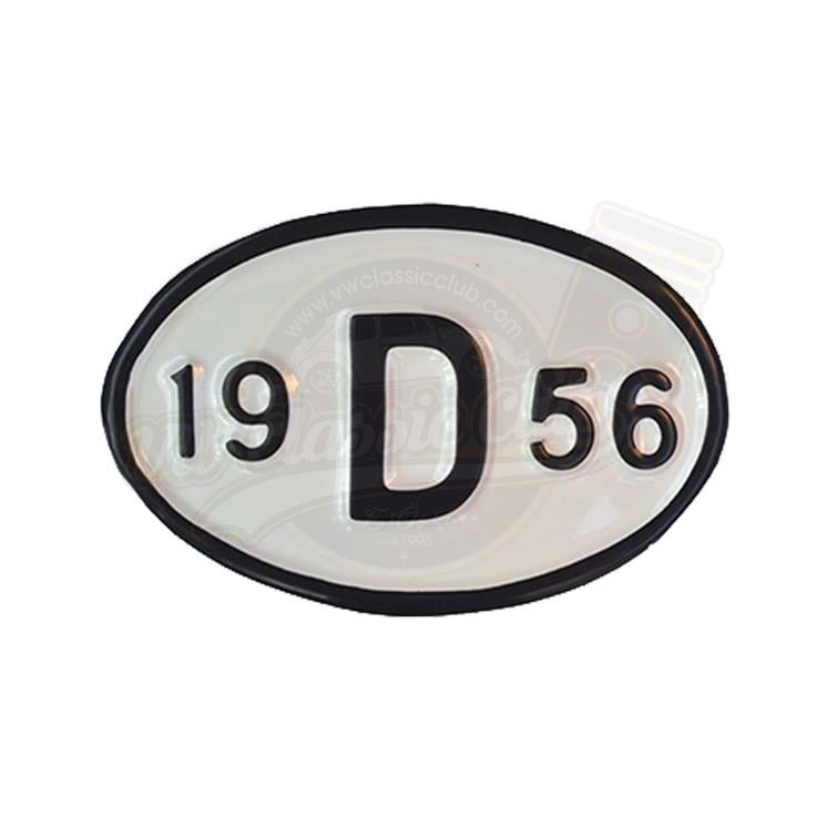 Rear Year Plate 19D56 (1956)