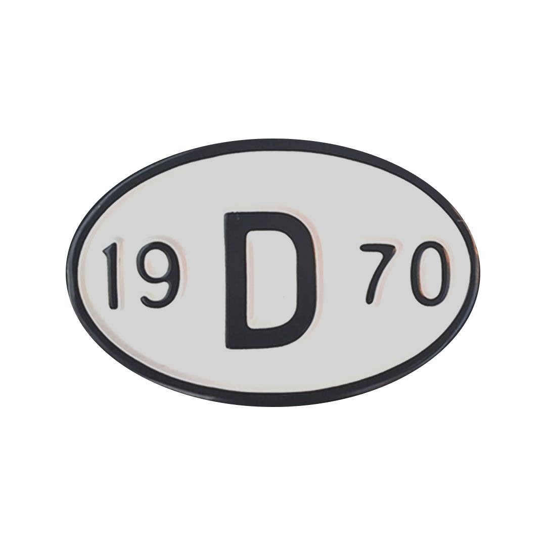 Rear Year Plate 1970 (19D70)