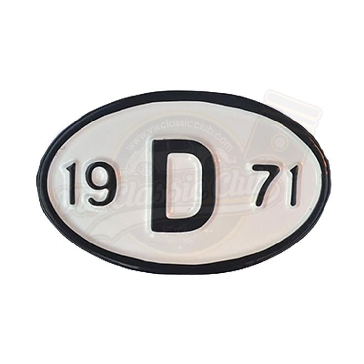Arka Yıl Plakası 19D71 (1971)