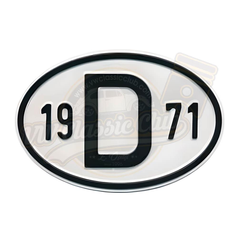Arka Yıl Plakası 19D71 (1971)