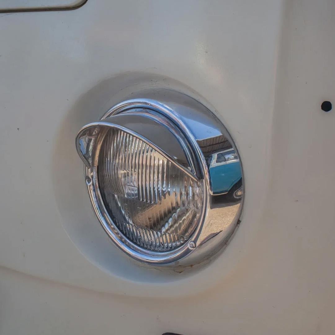 Headlight Eyebrows Louvered Chrome (Pair) (1300-1302-1303-T2BAY-Karmann Ghia-Type3)