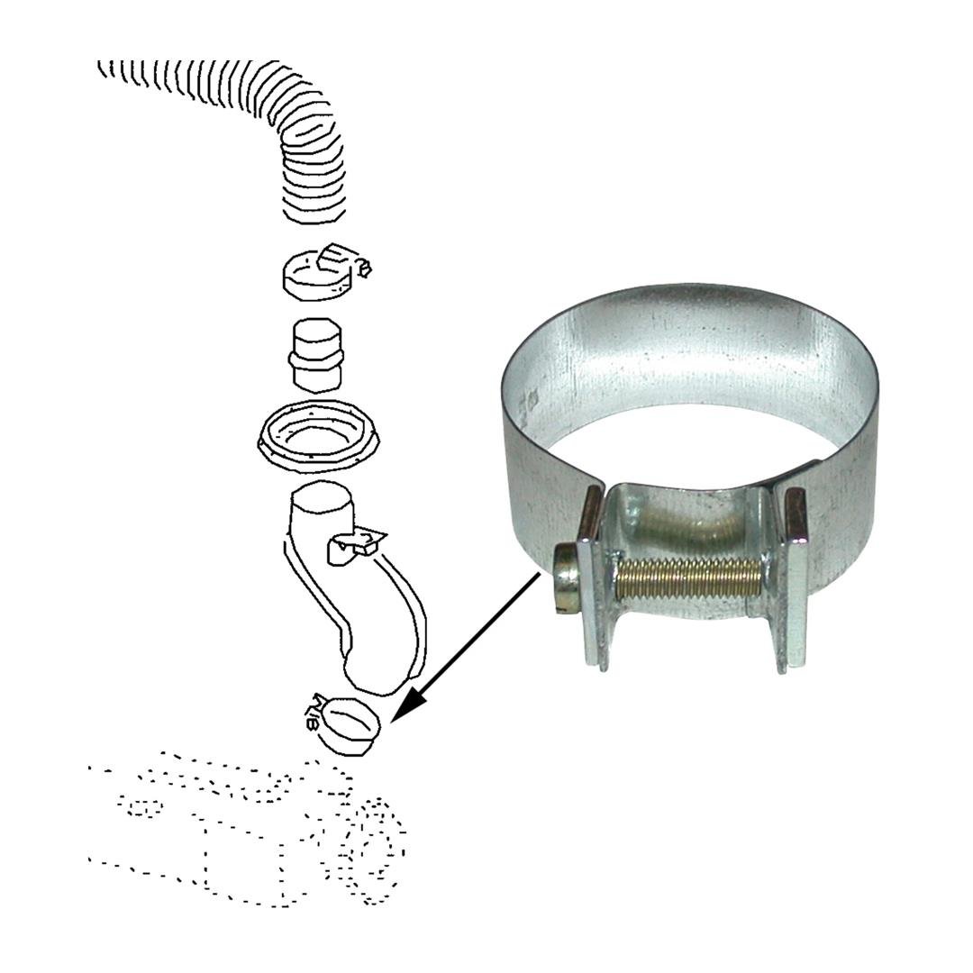 Locking Clamp Between Silencer And Heating Box