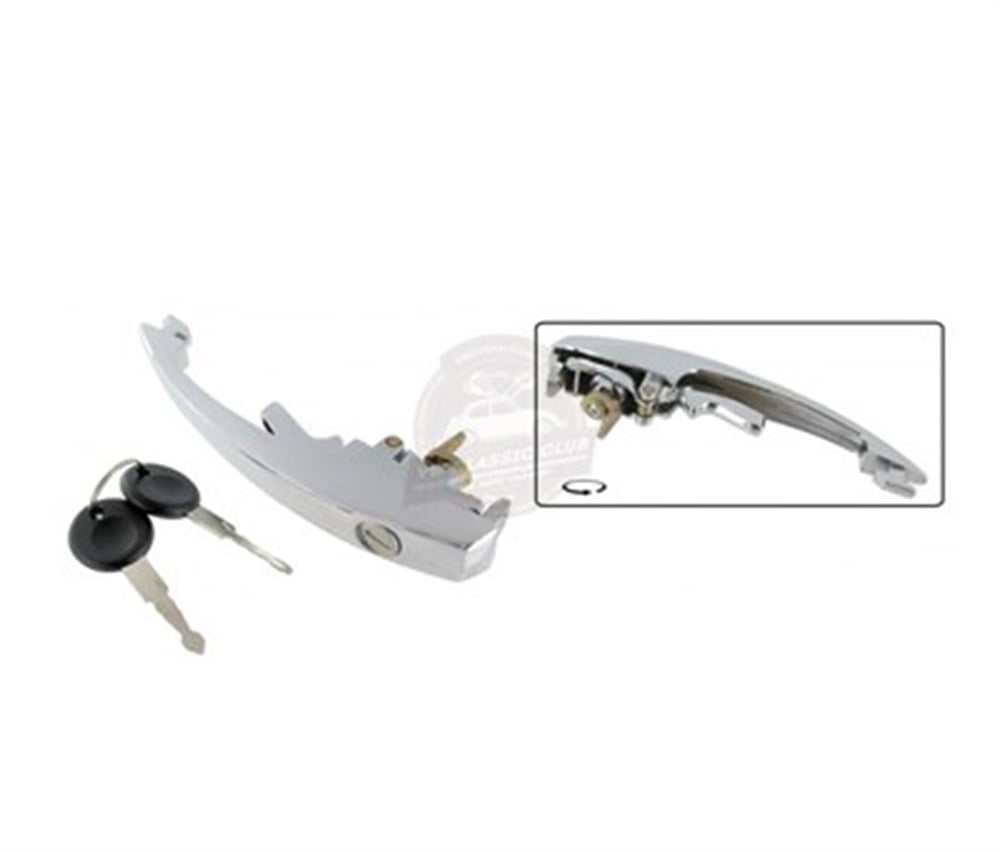 Locking Door Handle with Keys Chrome (1300-1302-1303)