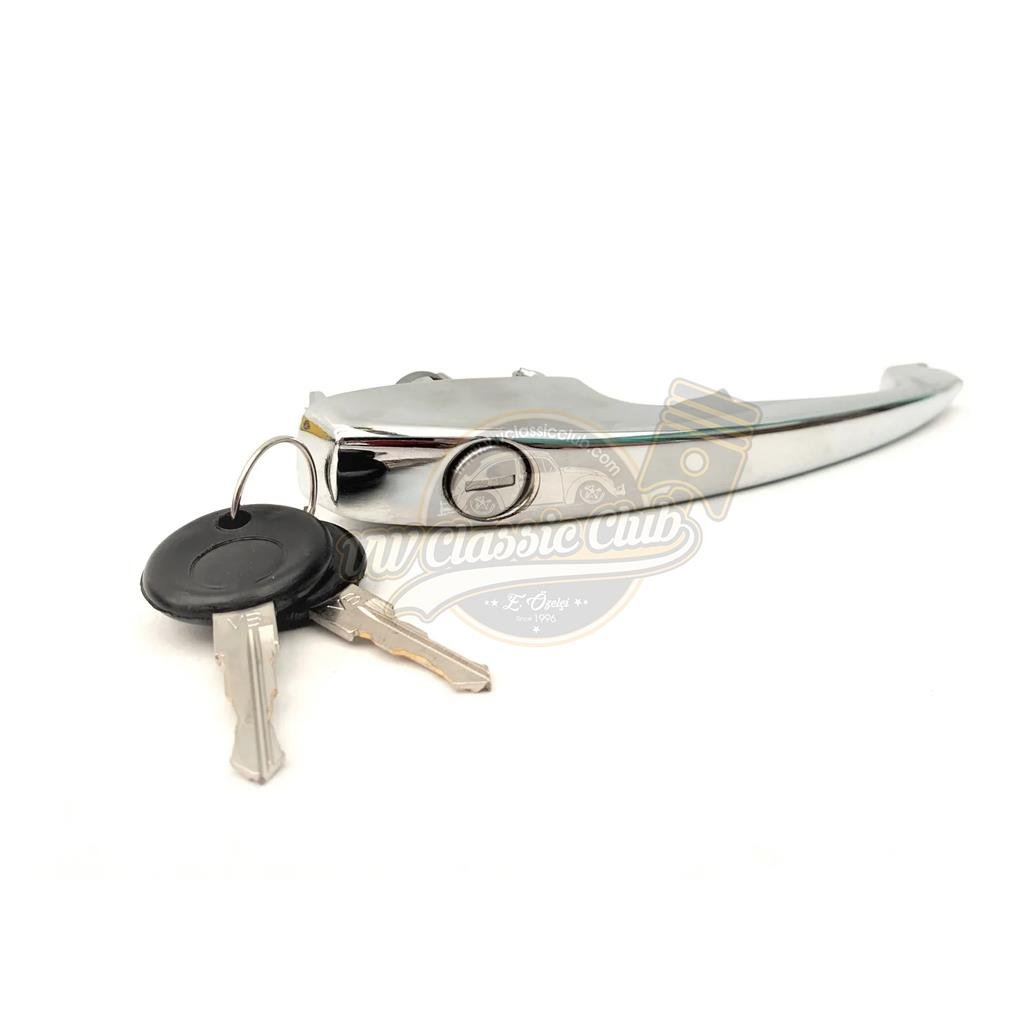 Locking Door Handle with Keys Chrome (1300-1302-1303)