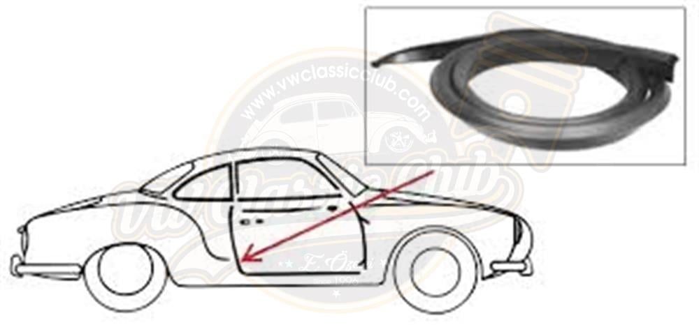 Karmann Ghia Lower Door Seal Right