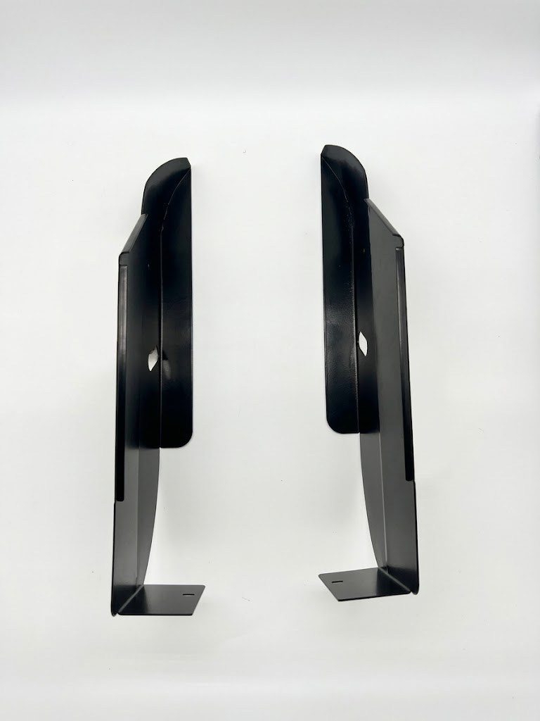 Front Seat Outer Side Panel Covers In Black - Pair