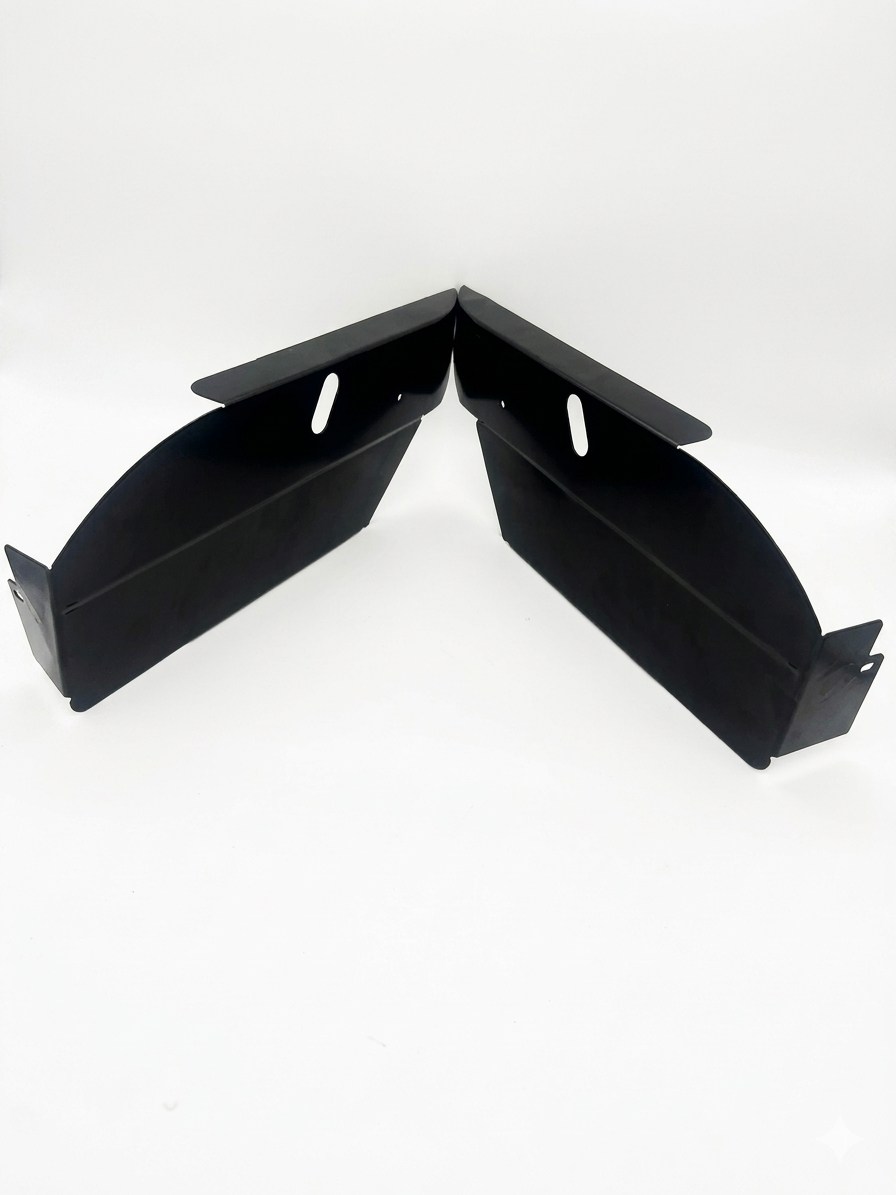 Front Seat Outer Side Panel Covers In Black - Pair