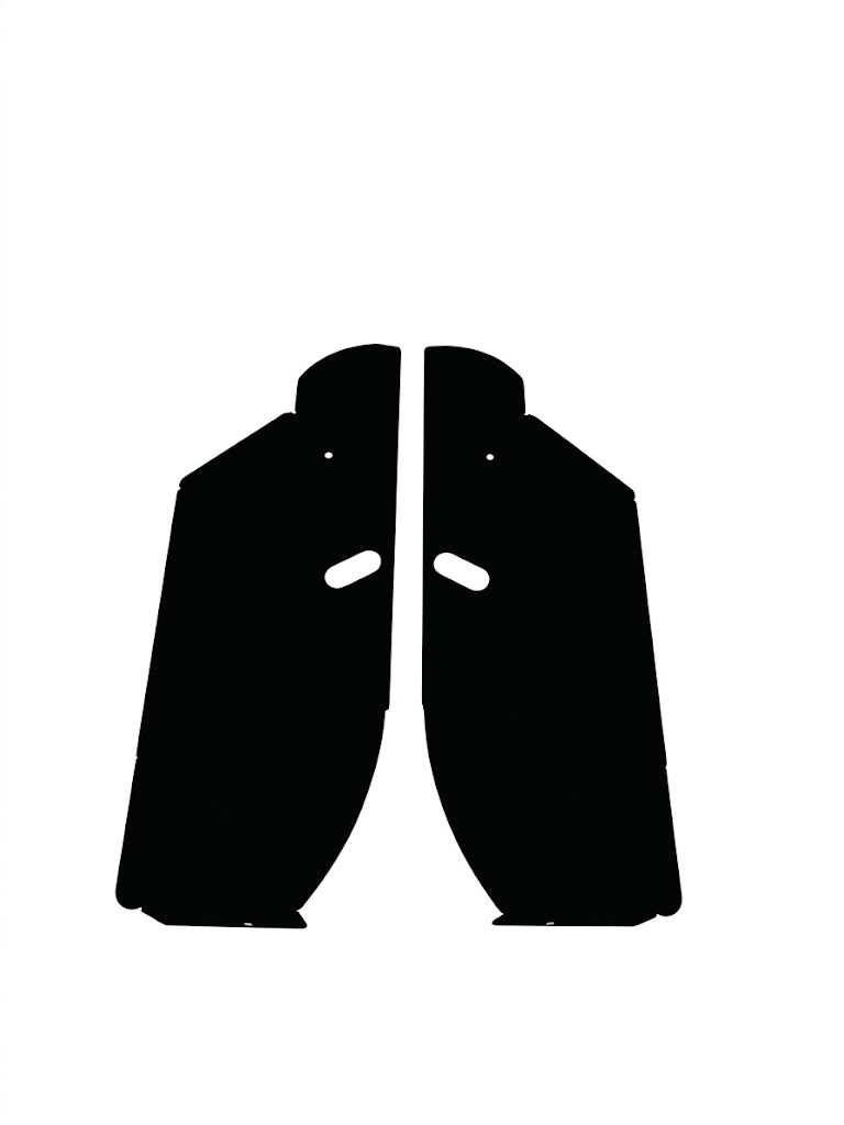 Front Seat Outer Side Panel Covers In Black - Pair