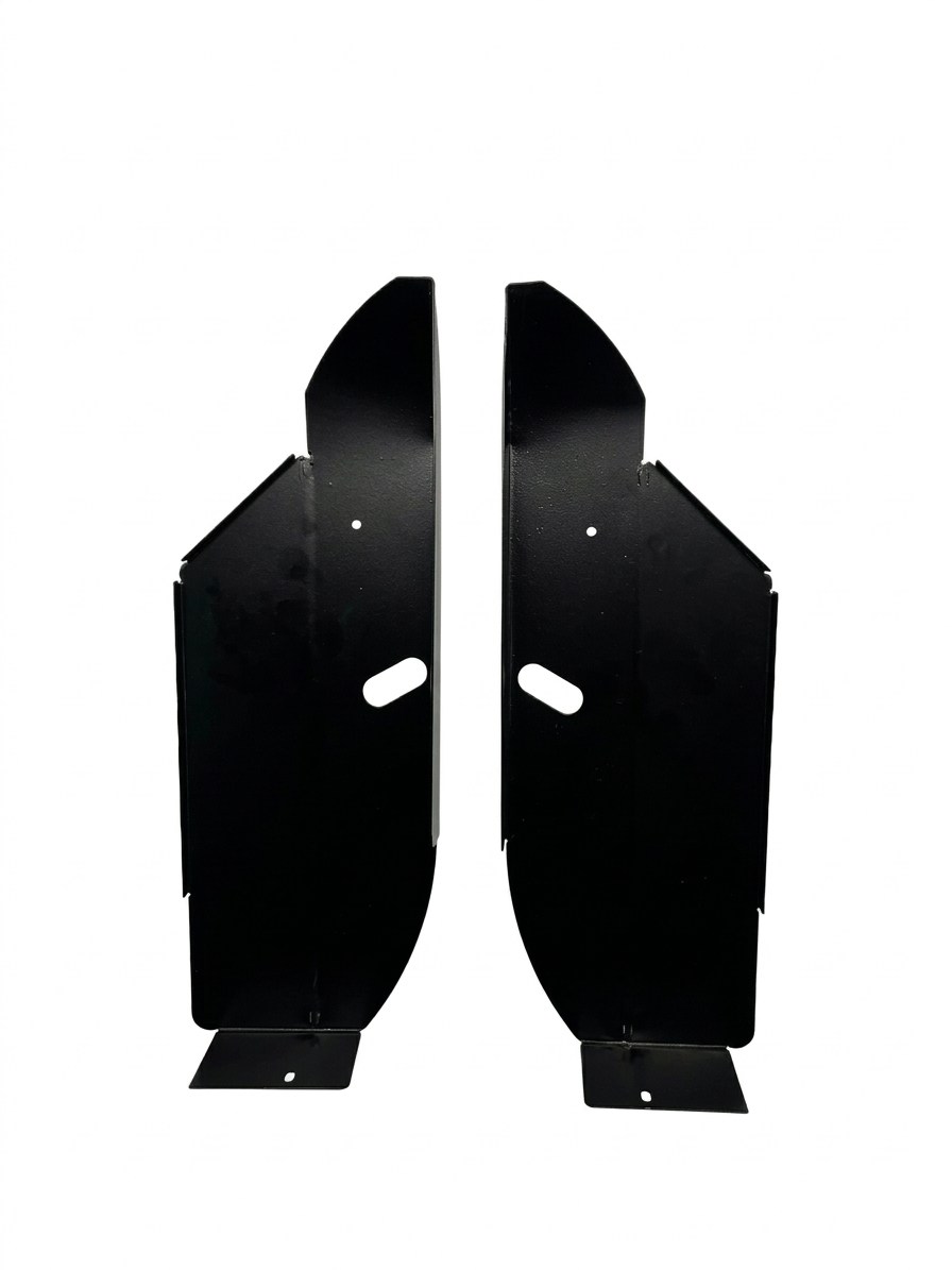 Front Seat Outer Side Panel Covers In Black - Pair
