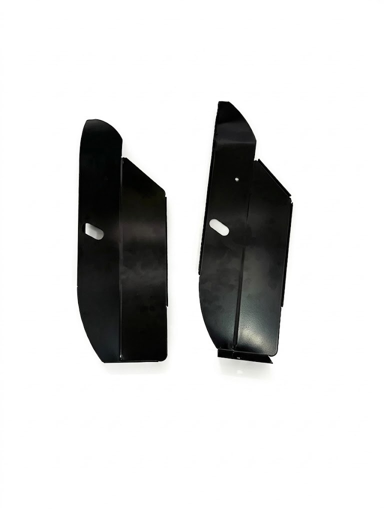 Front Seat Outer Side Panel Covers In Black - Pair