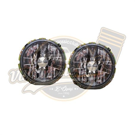 Transparent Headlight Assembly (Single) (1300-1302-1303-T1-T2-Karmann-Type3)