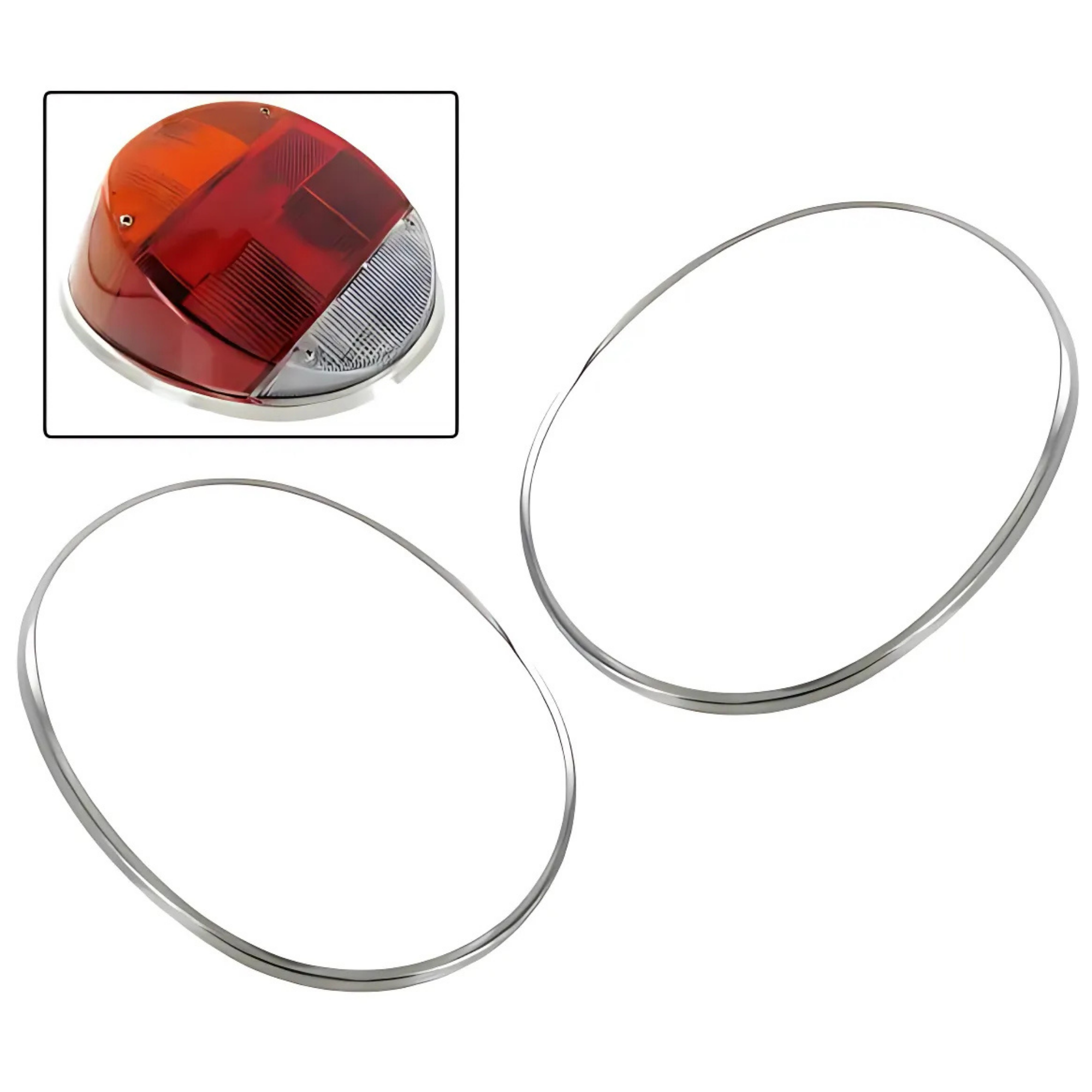 Stainless Steel Rim For Tail Light, Polished
