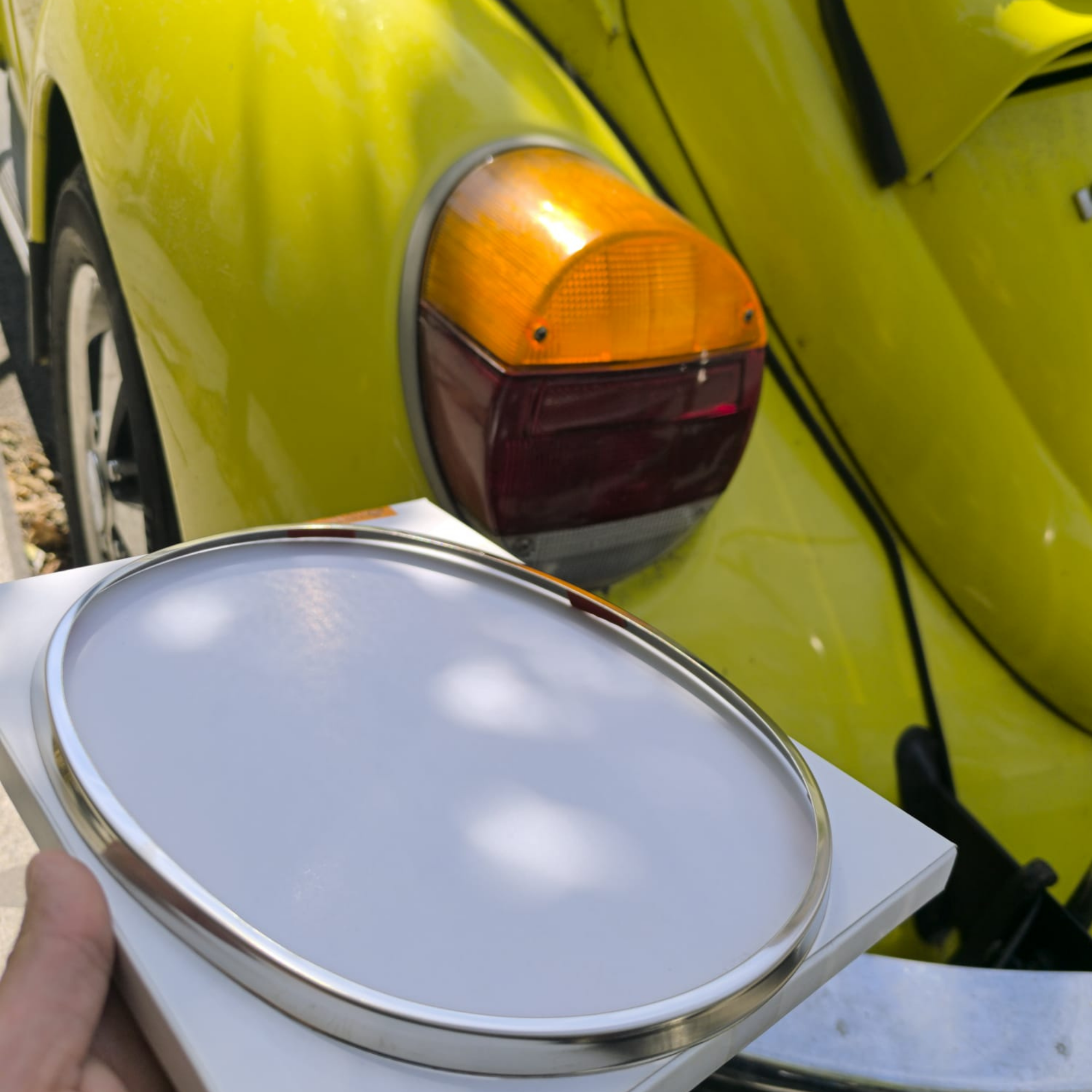 Stainless Steel Rim For Tail Light, Polished