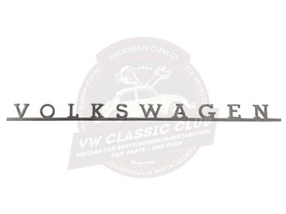 Front Volkswagen Text Badge