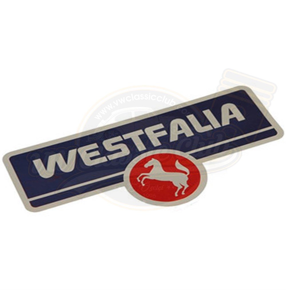 Westfalia Yan Etiket Mavi Kırmızı