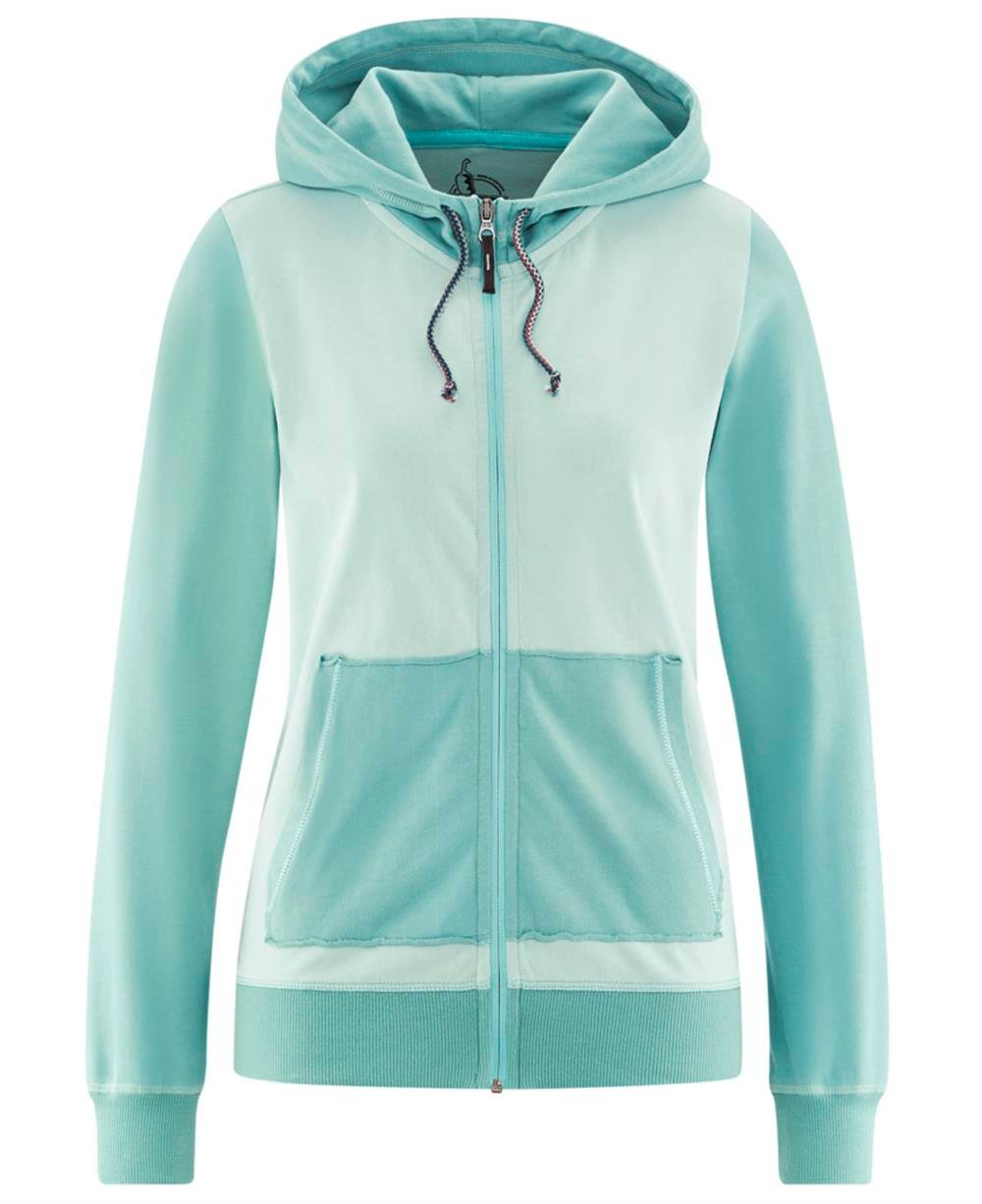 Wo Bege Fermuarlı Kapşonlu sweatshirt Gri