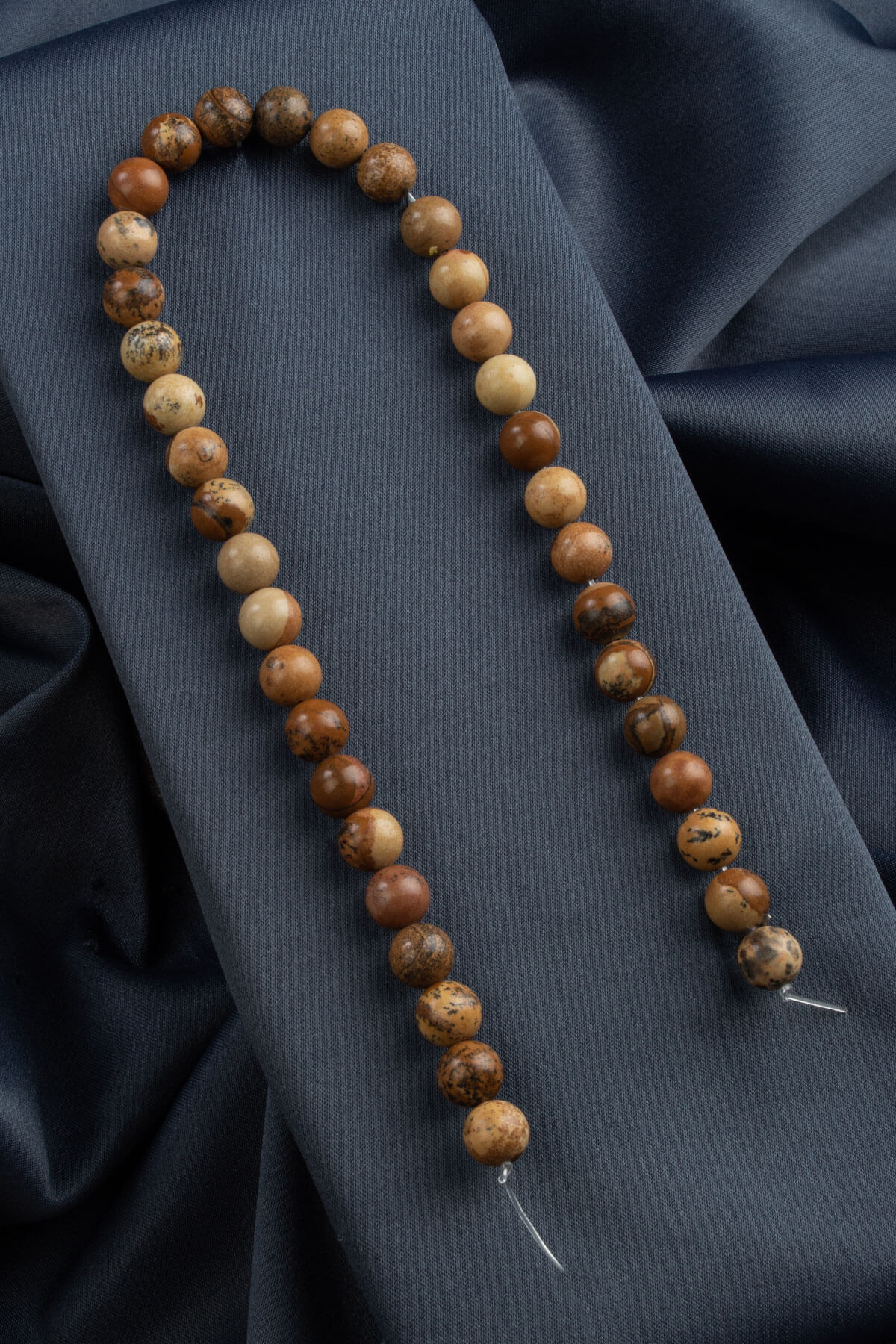 Ağaç Jasper Doğal Taş Parlak Küre Kesim 10mm Dizi