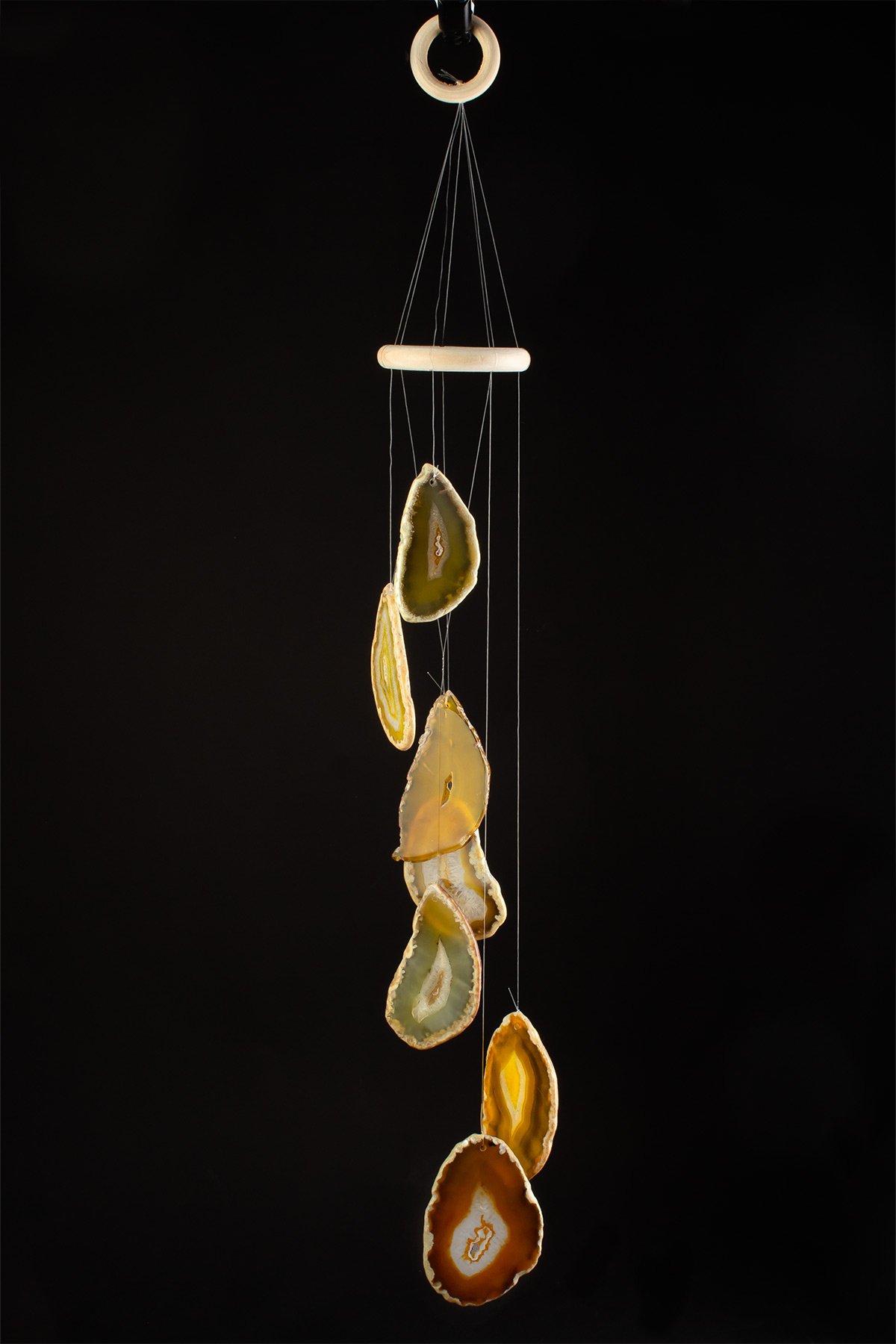 Akik Doğal Taş Karışık Rüzgar Çanı