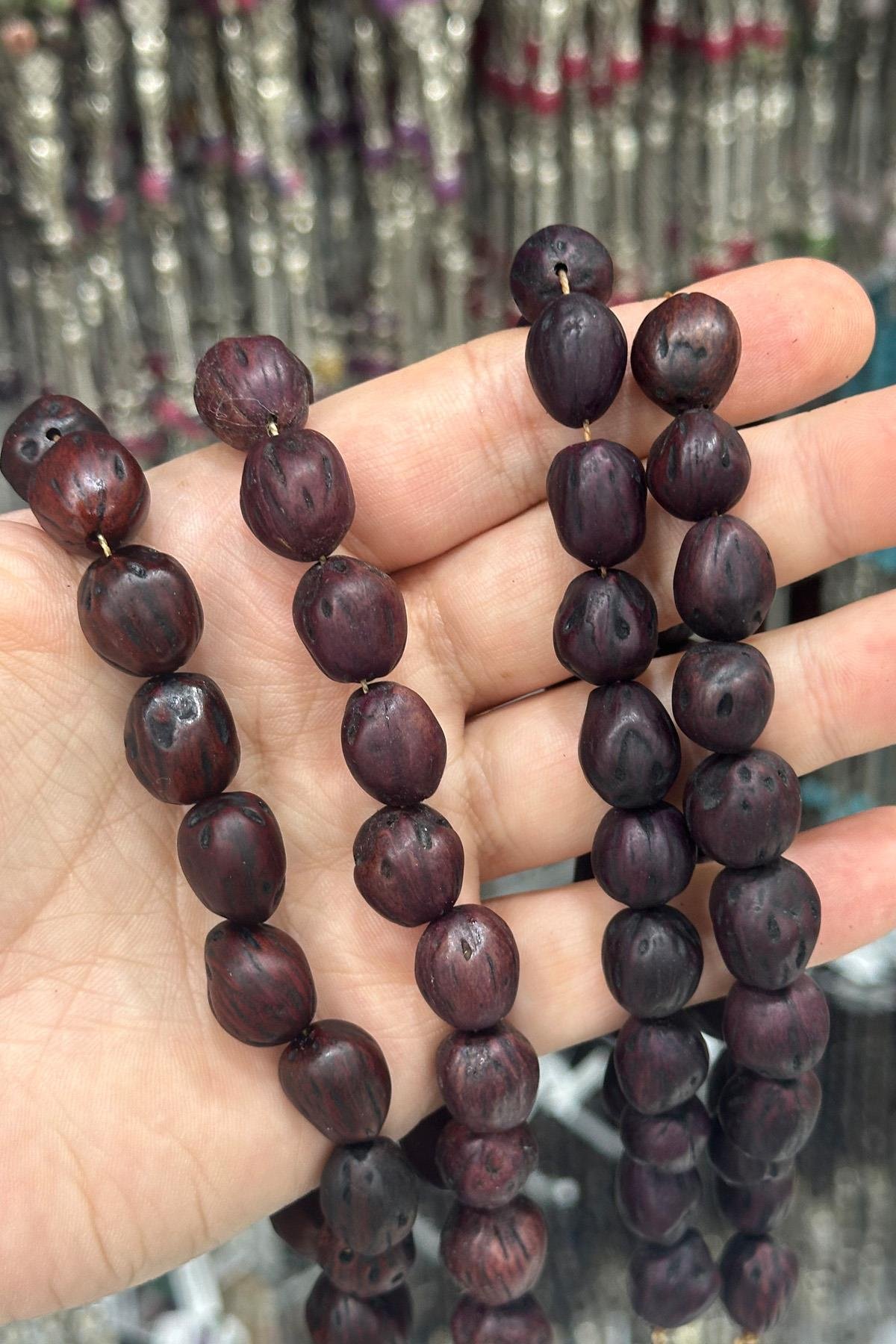 Andız Ağacı Bordo Renkli Kokulu 20 li Tesbih