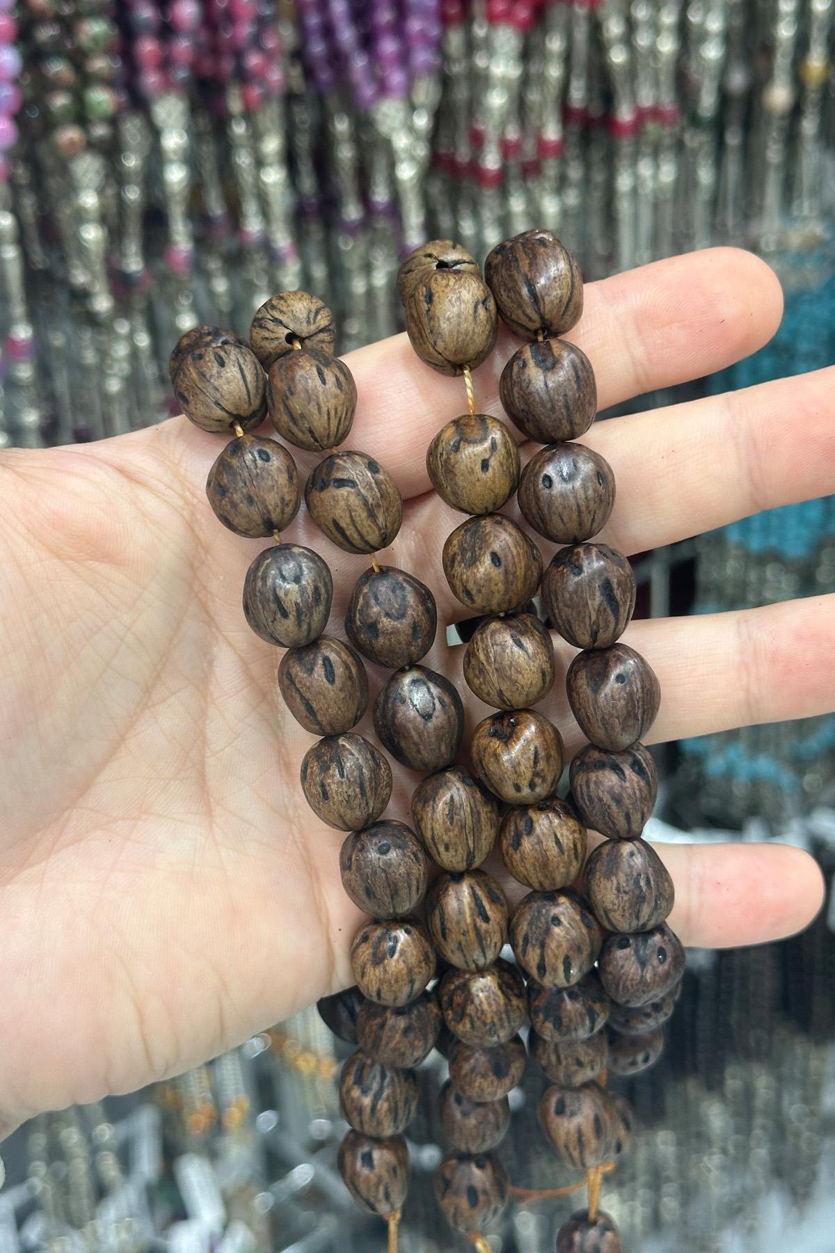 Andız Ağacı Koyu Kahverengi Renkli Kokulu 20 li Tesbih