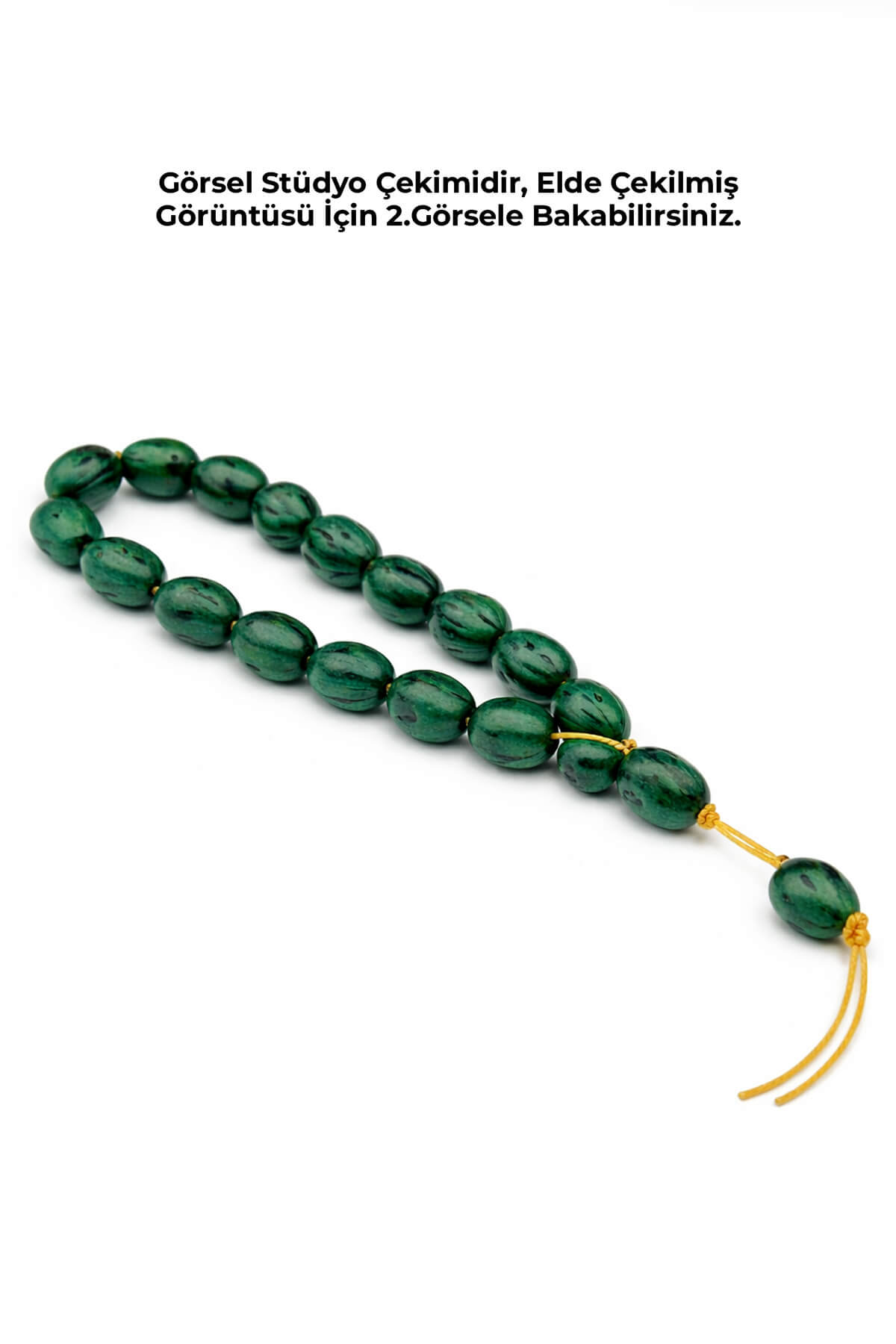 Andız Ağacı Koyu Yeşil Renkli Kokulu 20 li Tesbih