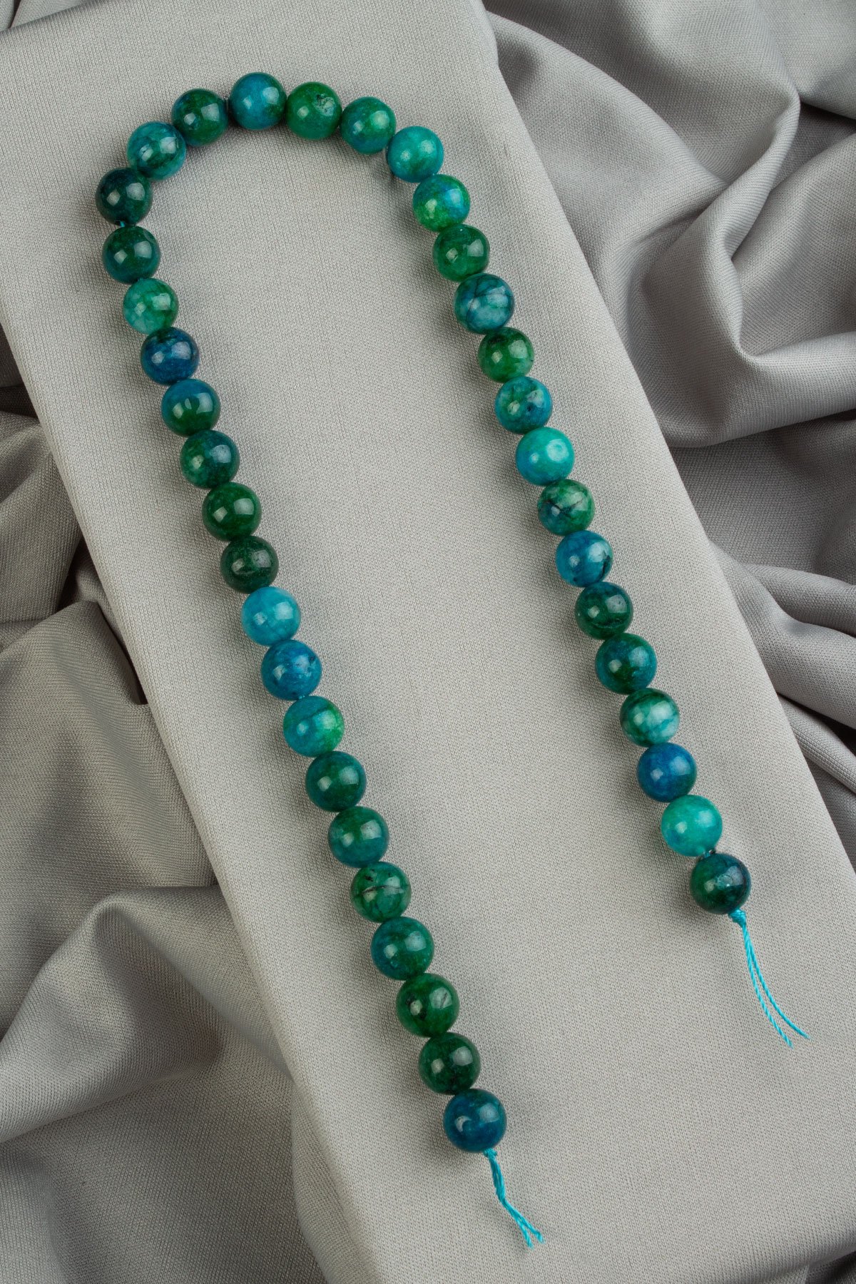 Apatit Doğal Taş Parlak Küre Kesim 10mm Dizi [Ab]