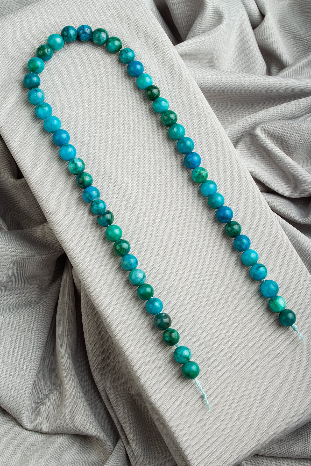 Apatit Doğal Taş Parlak Küre Kesim 8mm Dizi [Ab]