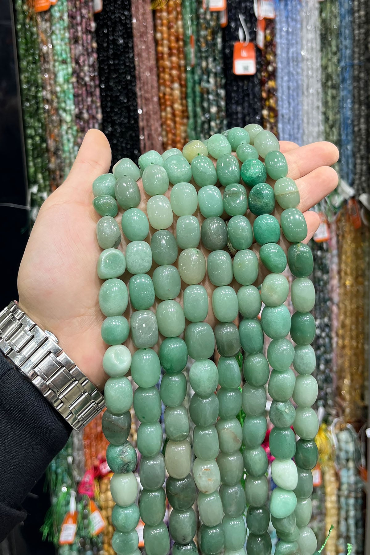 Aventurin Taşı Tımbıl Kesim 13x18mm Doğal Taş Dizi