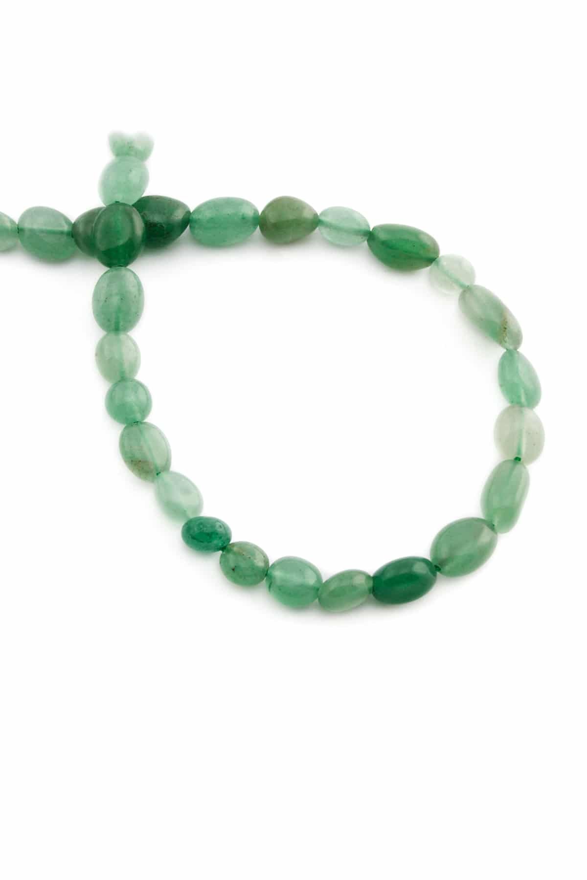 Aventurine Natural Stone Tumbler Cut 6x8mm String Of Beads
