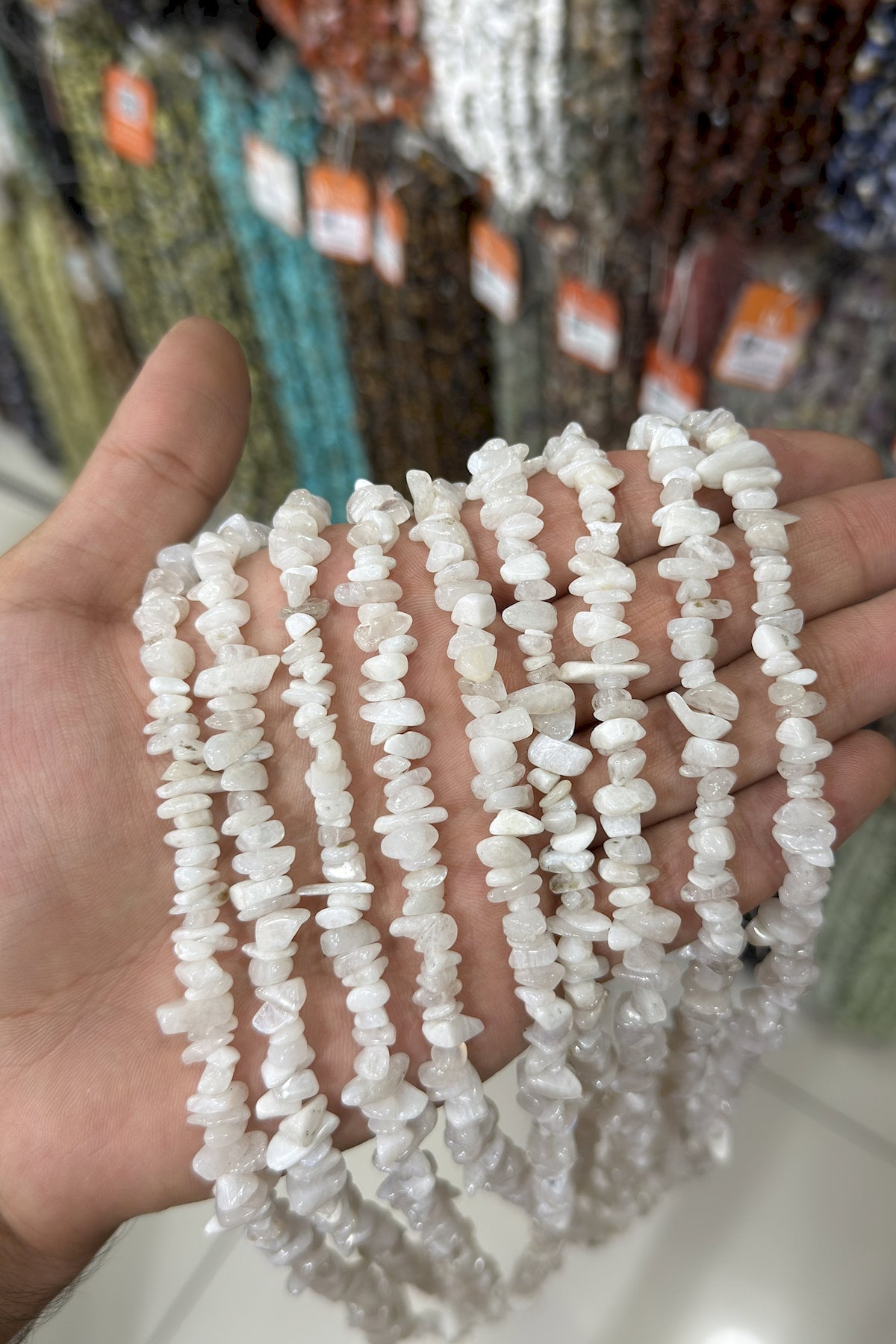 Ay Kırık Taş Orta Boy Parlak 5x8mm Doğal Taş Dizi
