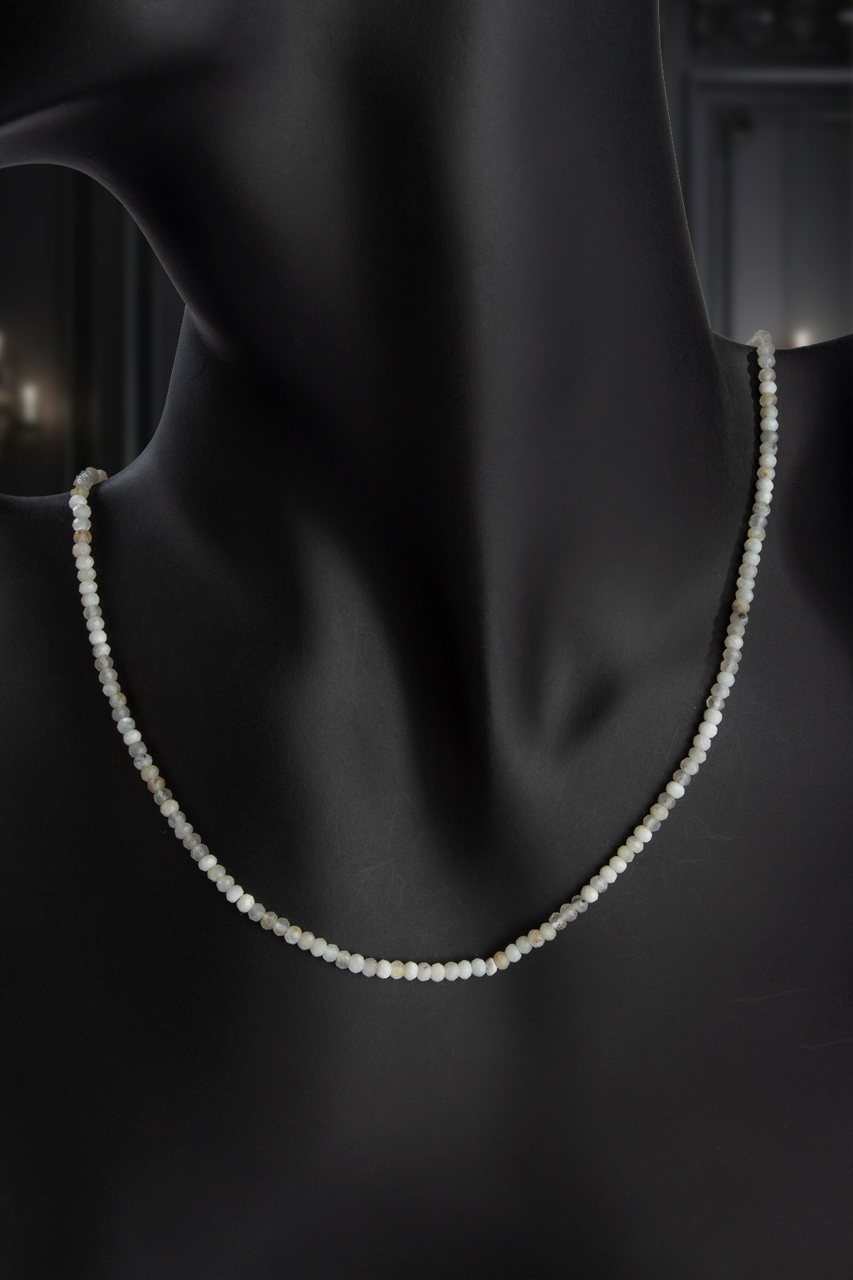 Ay Taşı Doğal Taş Küre Kristal Kesim 2mm Kolye