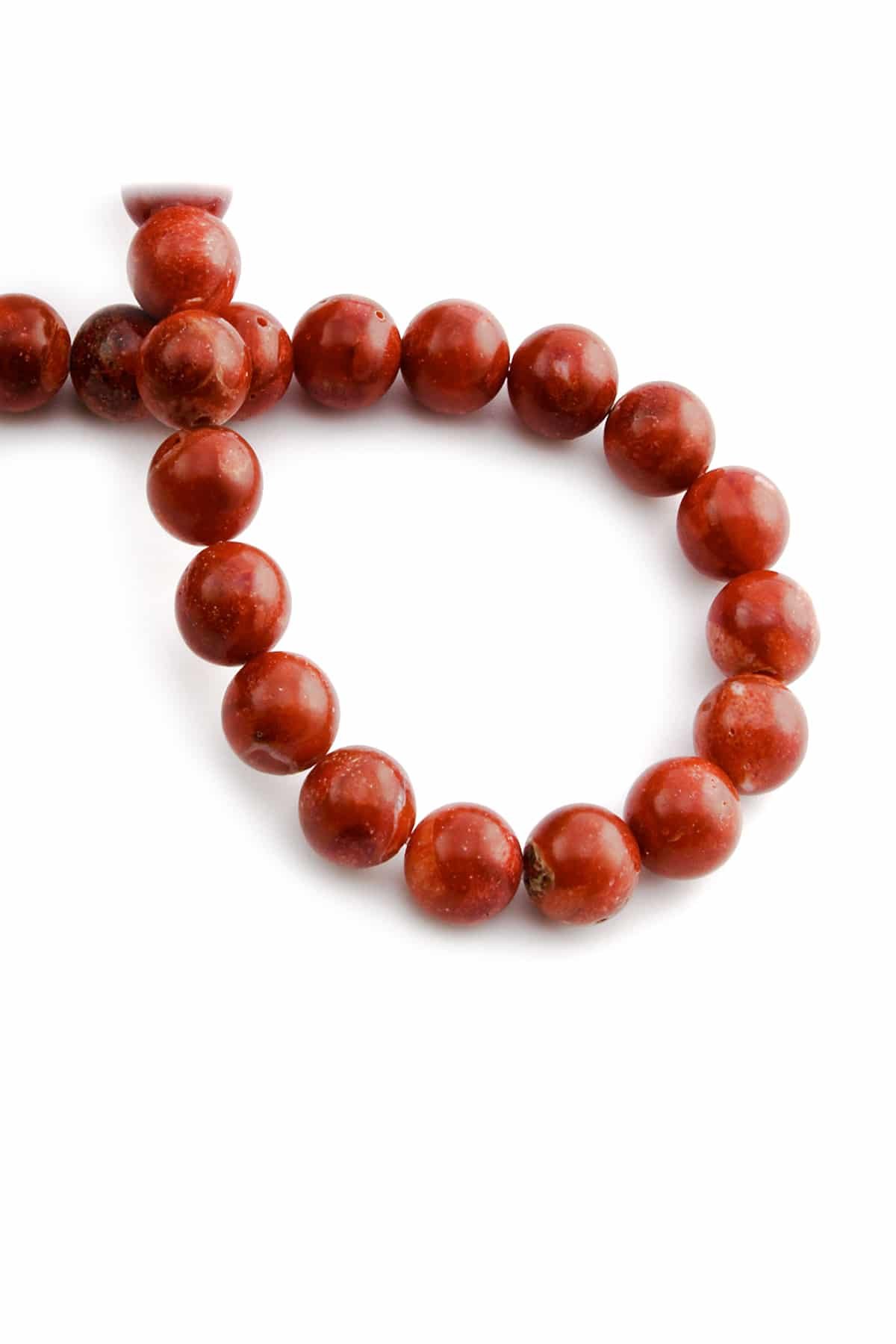 Bambu Coral Tree Augerndy Globe Cut 10mm String Of Beads