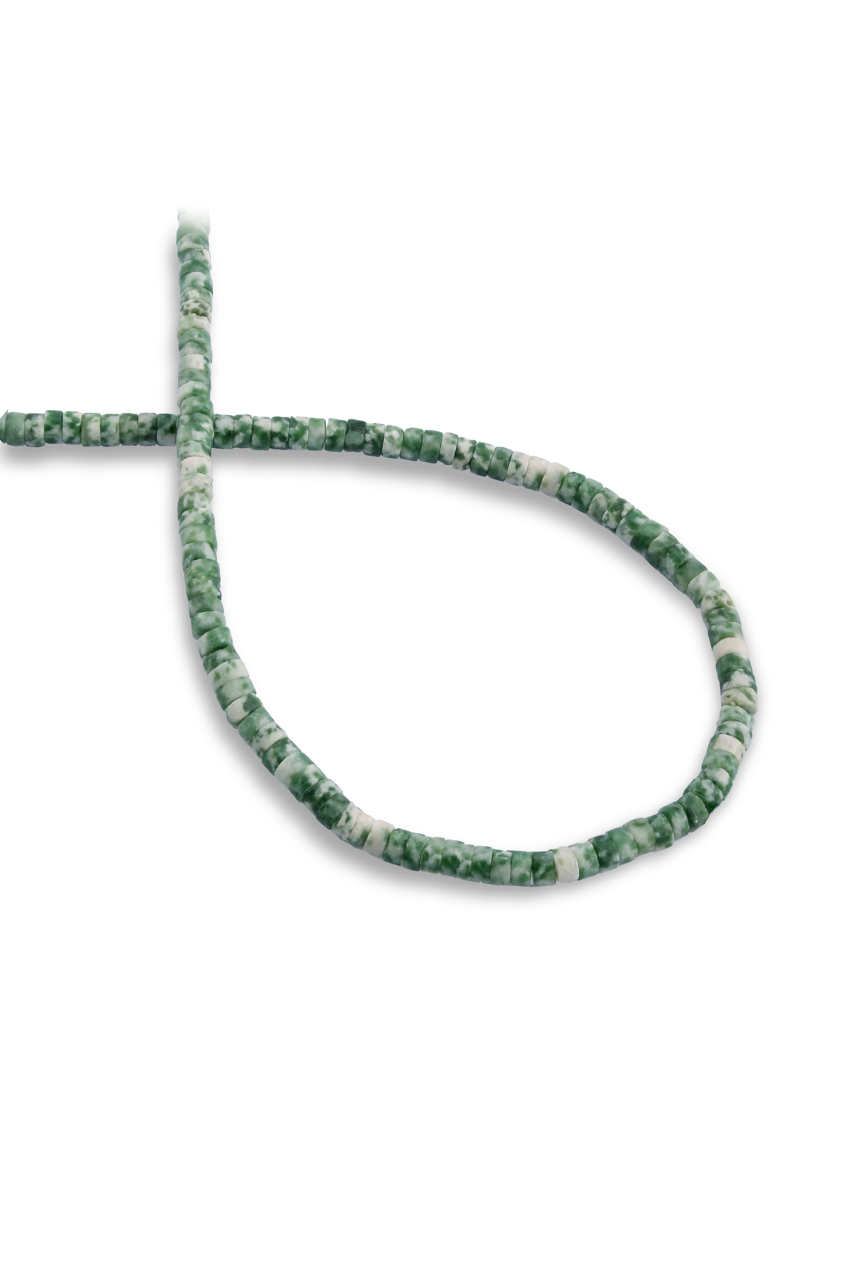 Benekli Jasper Doğal Taş Yeşil Dore Kesim 2x4mm Dizi