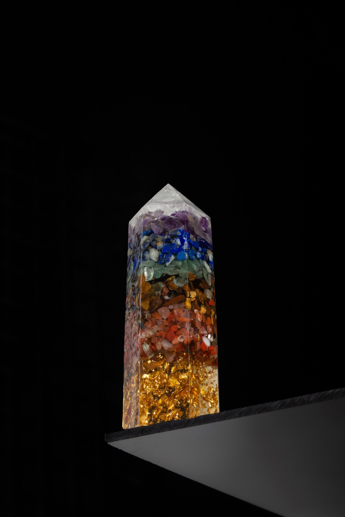 Çakra 7 li Doğal Taş Kazık Kesim