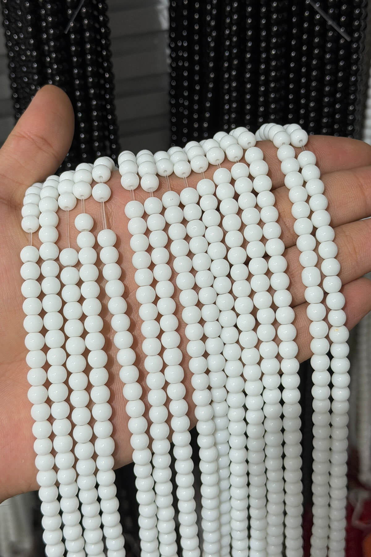 Cam Küre Kesim Parlak Beyaz 6mm Dizi